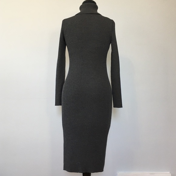 Antonio Melani Grey Long Sleeve Turtleneck Sweater Dress, XS - Picture 3 of 8
